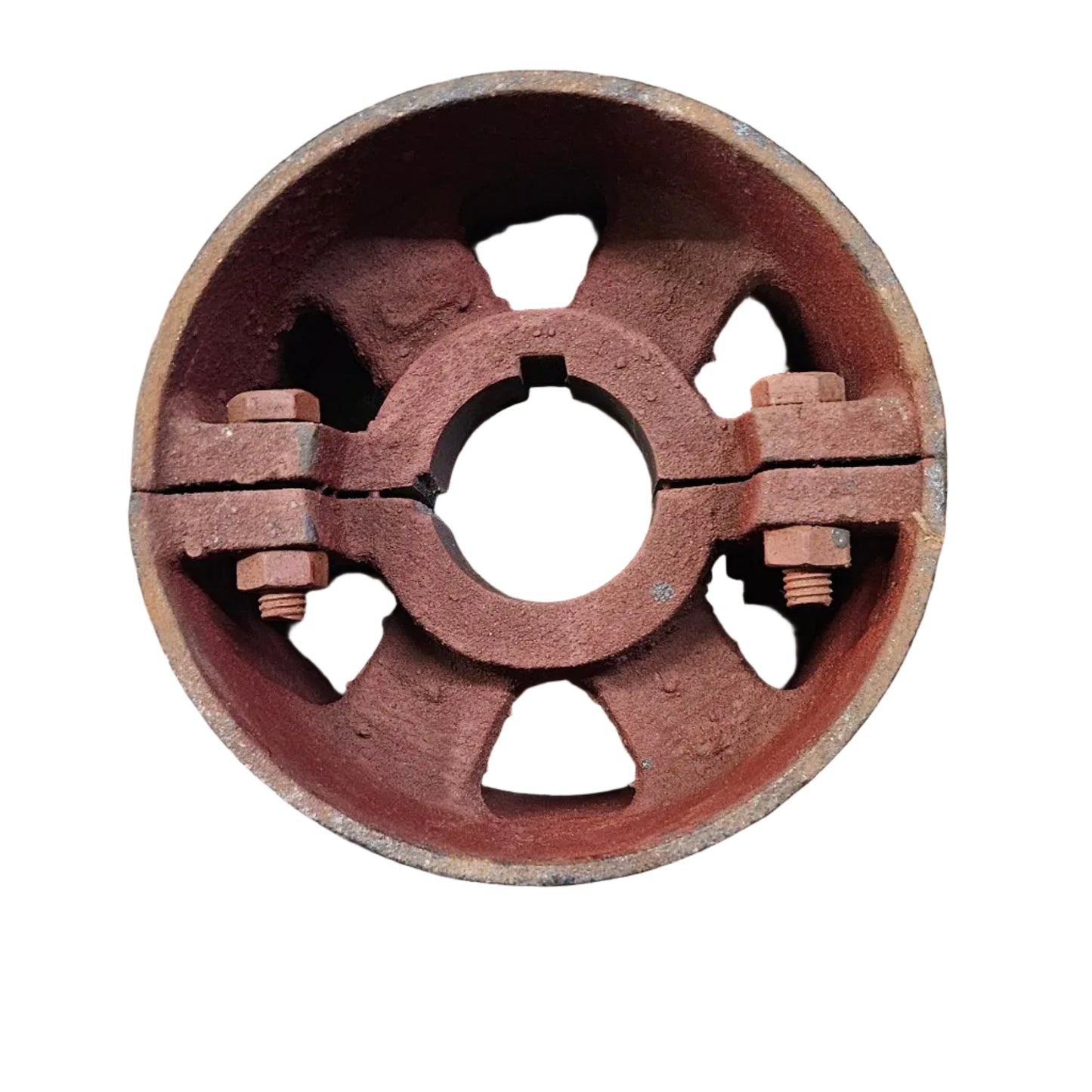 8" x 6" Cast Iron Split Pulley | Flat Belt Pulley | Heavy Duty Industrial Pulley