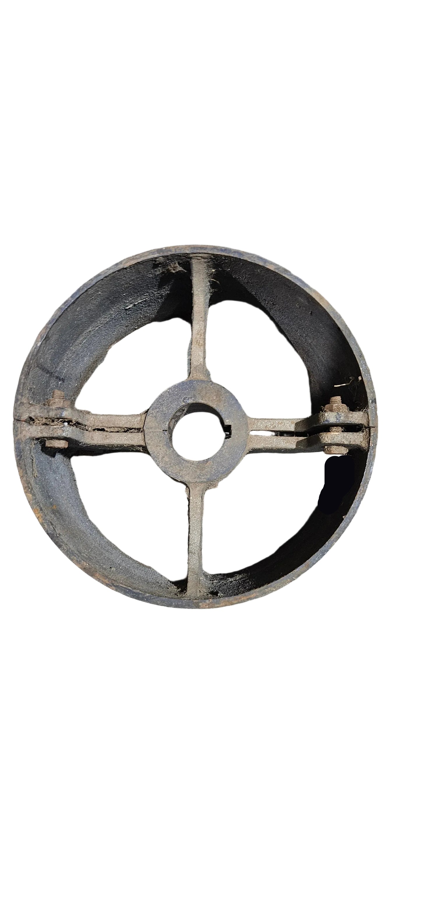 14" x 8" Cast Iron Split Pulley | Flat Belt Pulley | Heavy Duty Industrial Pulley