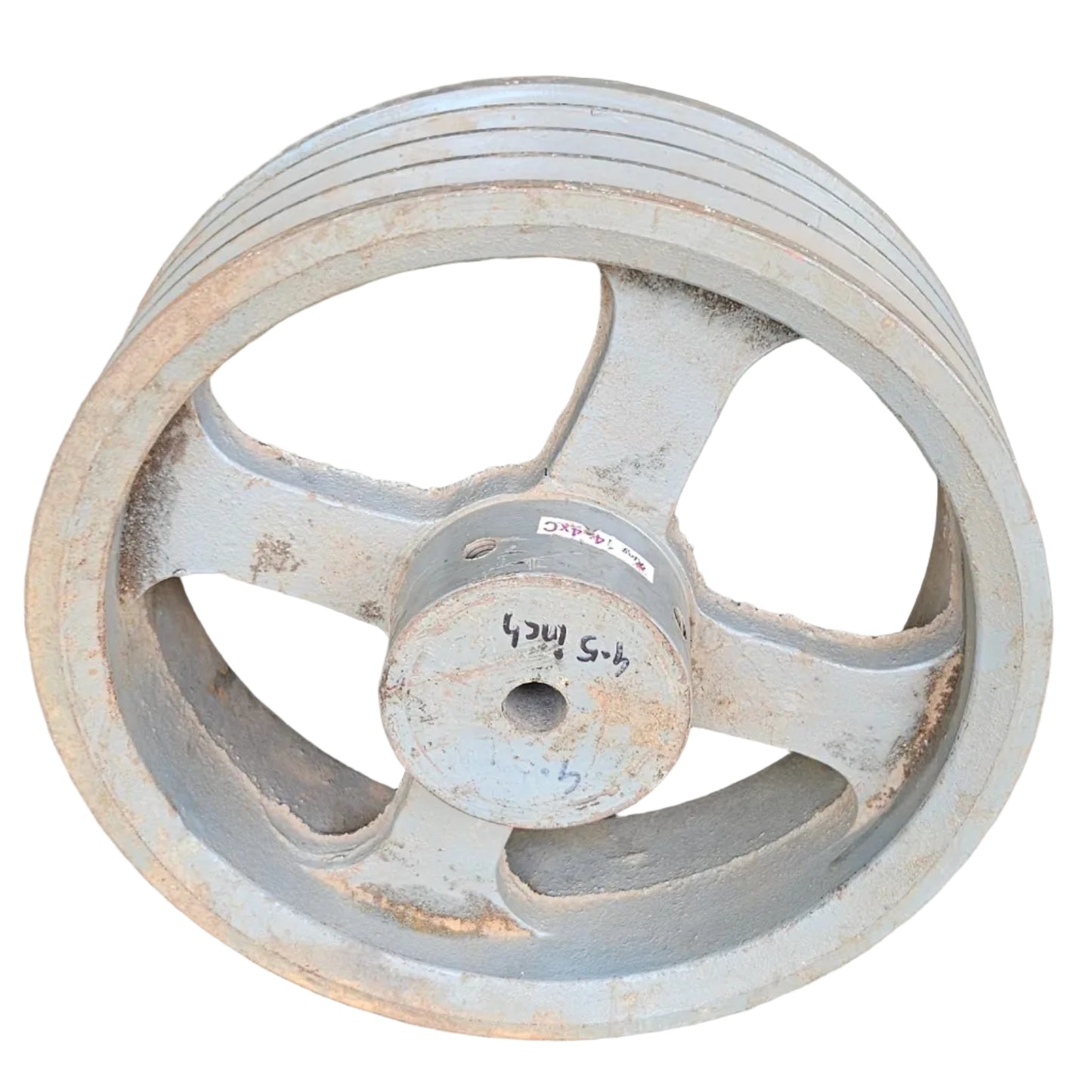King V-Belt Pulley 14 Inch 4 Groove C Section | Spoke Cast Iron CI Pulley | VBelt Pulley 14X4C (Spoke)