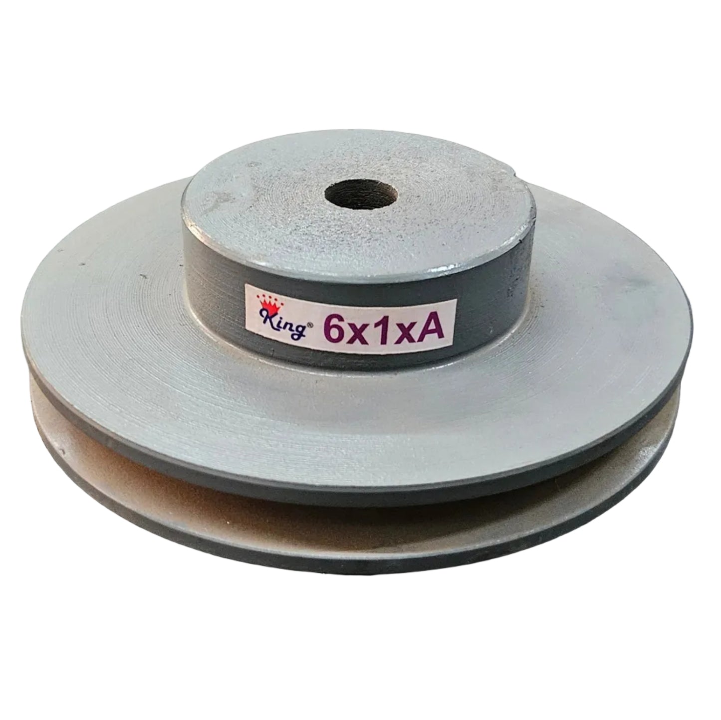 King V-Belt Pulley 6 Inch 1 Groove A Section | Solid Cast Iron CI Pulley | VBelt Pulley 6X1A (Solid)