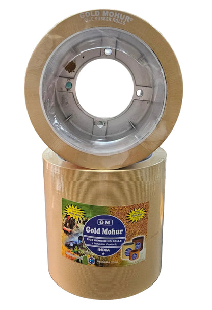 Dehusking Rubber Roller Gold Mohur (10 inch) (With Aluminium Disc - DMR)