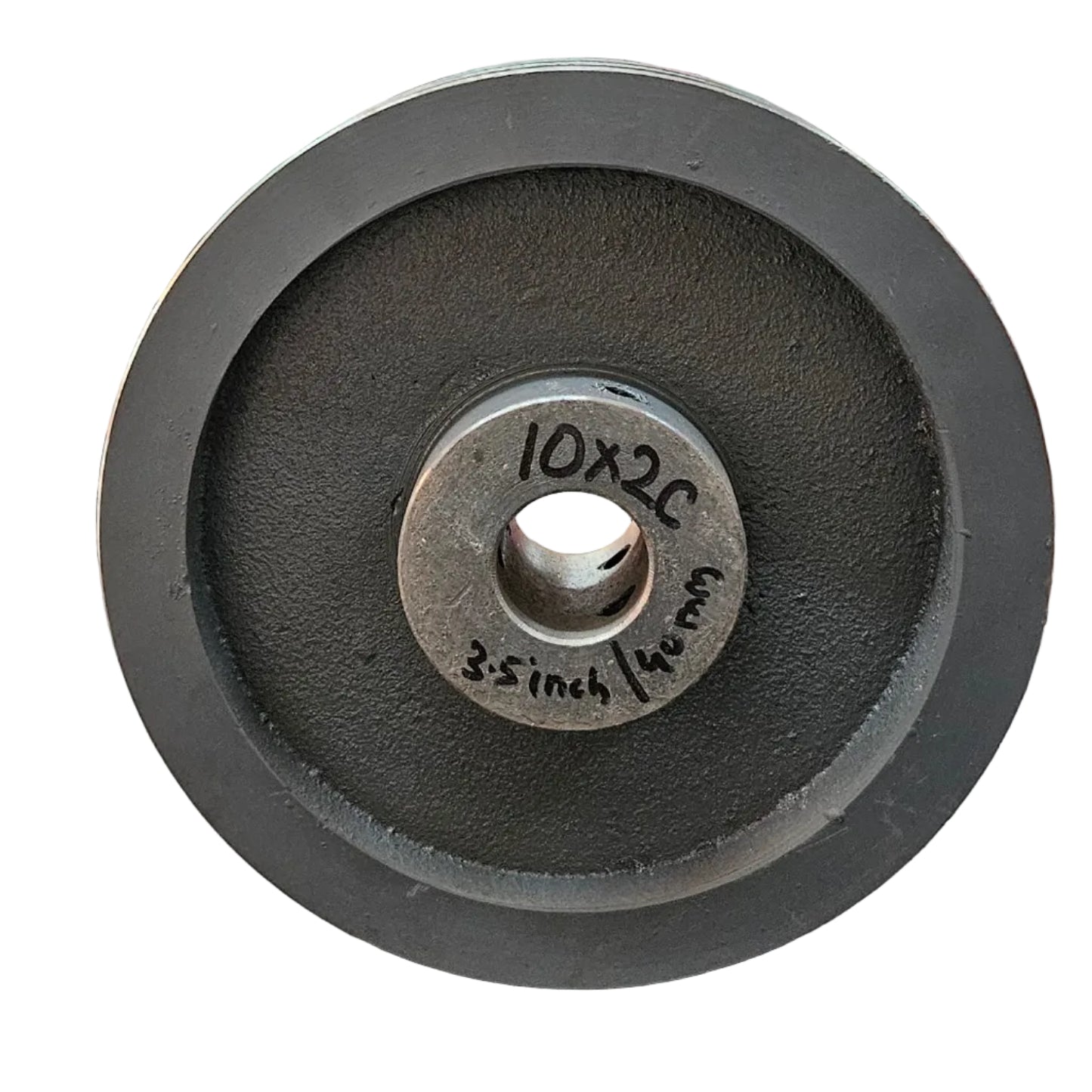 King V-Belt Pulley 10 Inch 2 Groove C Section | Half Solid Double Boss Cast Iron CI Pulley | VBelt Pulley 10X2C (Half Solid) (Double Boss)