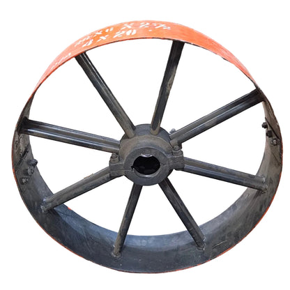 24" x 6" Sheet Iron Pulley | Double Rod Split Design | Flat Belt Pulley