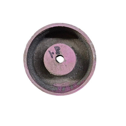 4" x 4" Crown Face Motor Pulley | Cast Iron Pulley |  Flat Belt Pulley with Keyed Bore