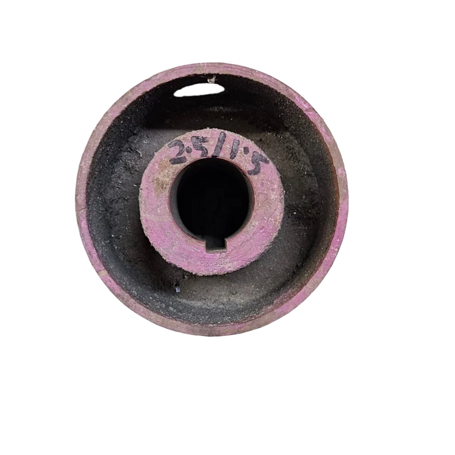 5" x 5" Crown Face Motor Pulley | Cast Iron Pulley |  Flat Belt Pulley with Keyed Bore