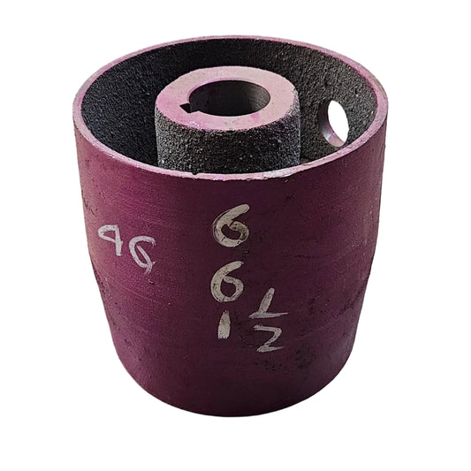 6" x 6" Crown Face Motor Pulley | Cast Iron Pulley |  Flat Belt Pulley with Keyed Bore