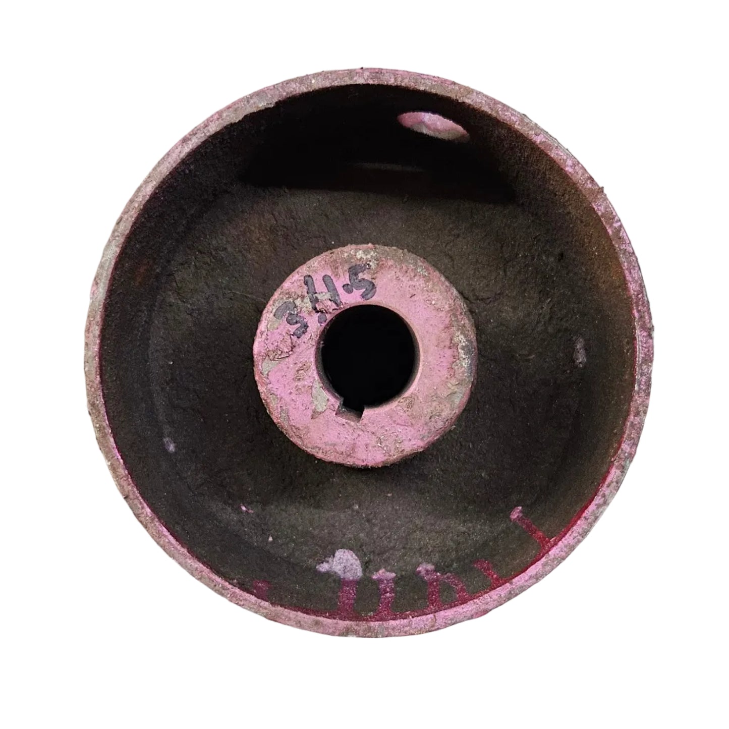 7" x 6" Crown Face Motor Pulley | Cast Iron Pulley |  Flat Belt Pulley with Keyed Bore