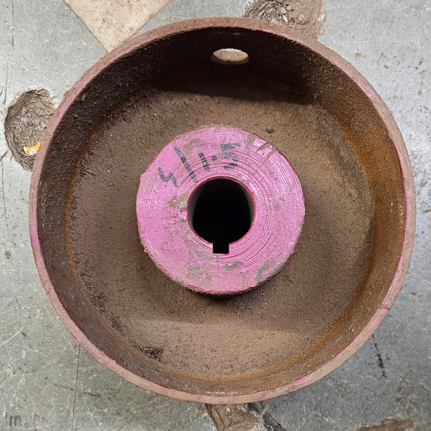 9" x 6" Crown Face Motor Pulley | Cast Iron Pulley |  Flat Belt Pulley with Keyed Bore