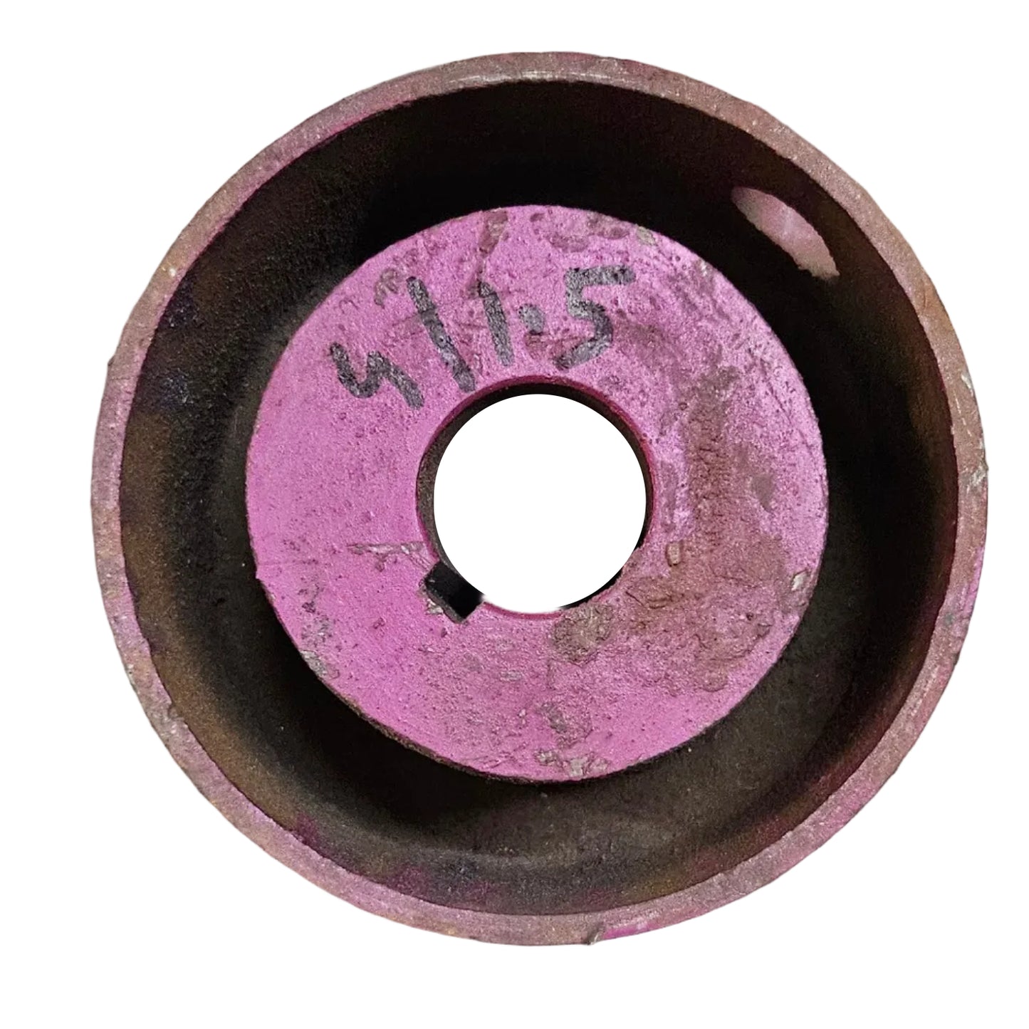 6" x 6" Crown Face Motor Pulley | Cast Iron Pulley |  Flat Belt Pulley with Keyed Bore