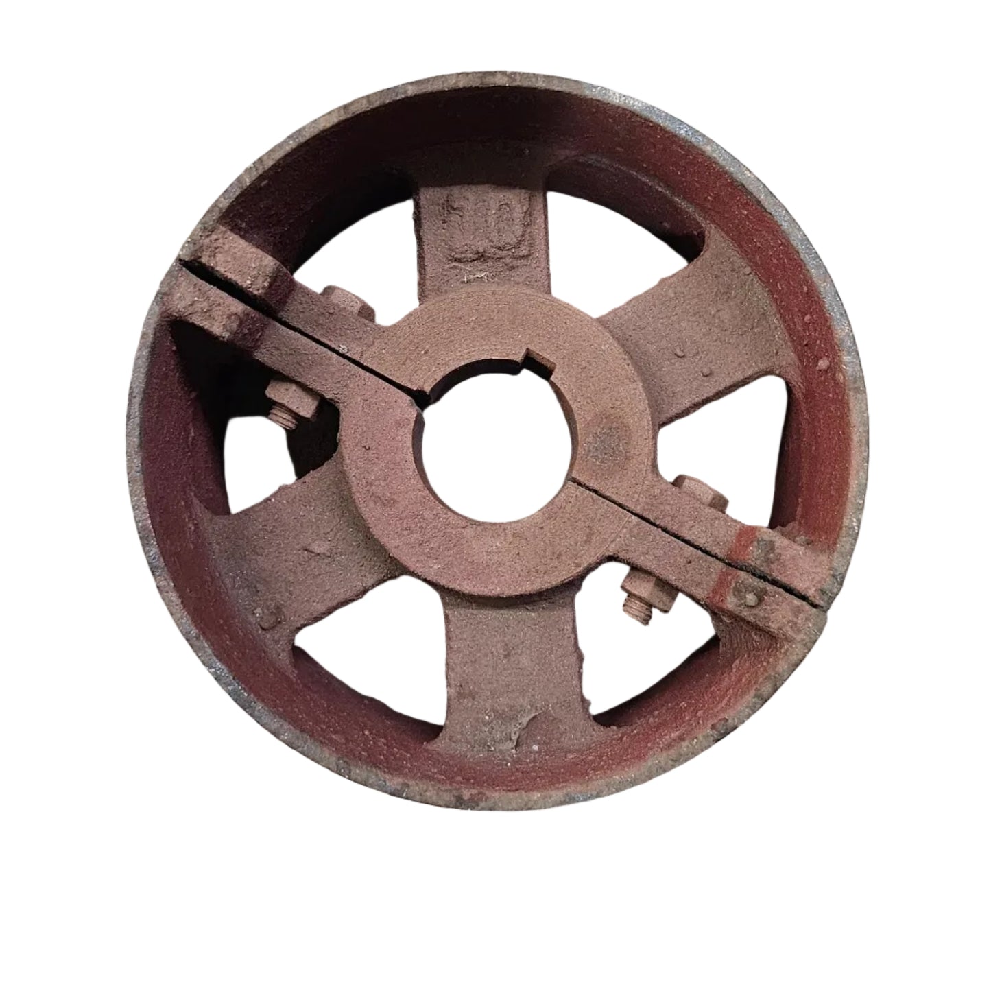 10" x 6" Cast Iron Split Pulley | Flat Belt Pulley | Heavy Duty Industrial Pulley