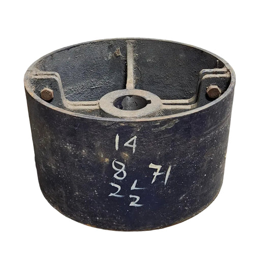 14" x 8" Cast Iron Split Pulley | Flat Belt Transmission | Heavy Duty Industrial Pulley