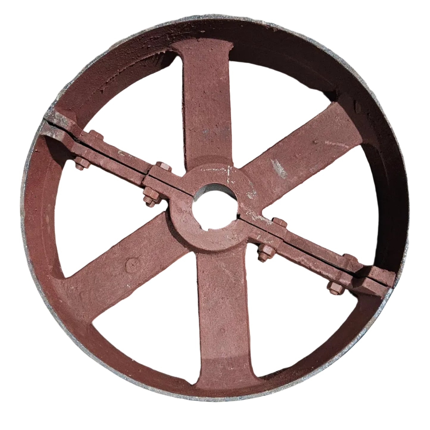 20" x 6" Cast Iron Split Pulley | Flat Belt Pulley | Heavy Duty Industrial Pulley
