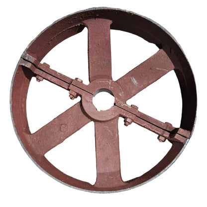 20" x 6" Cast Iron Split Pulley | Flat Belt Pulley | Heavy Duty Industrial Pulley
