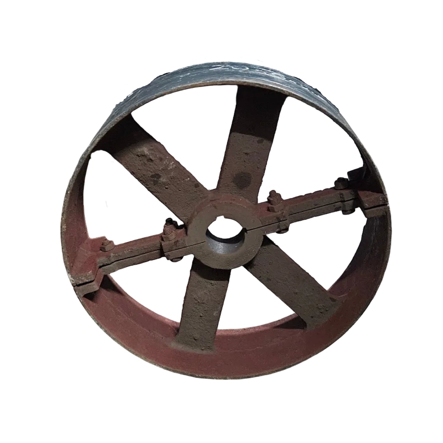 20" x 6" Cast Iron Split Pulley | Flat Belt Pulley | Heavy Duty Industrial Pulley