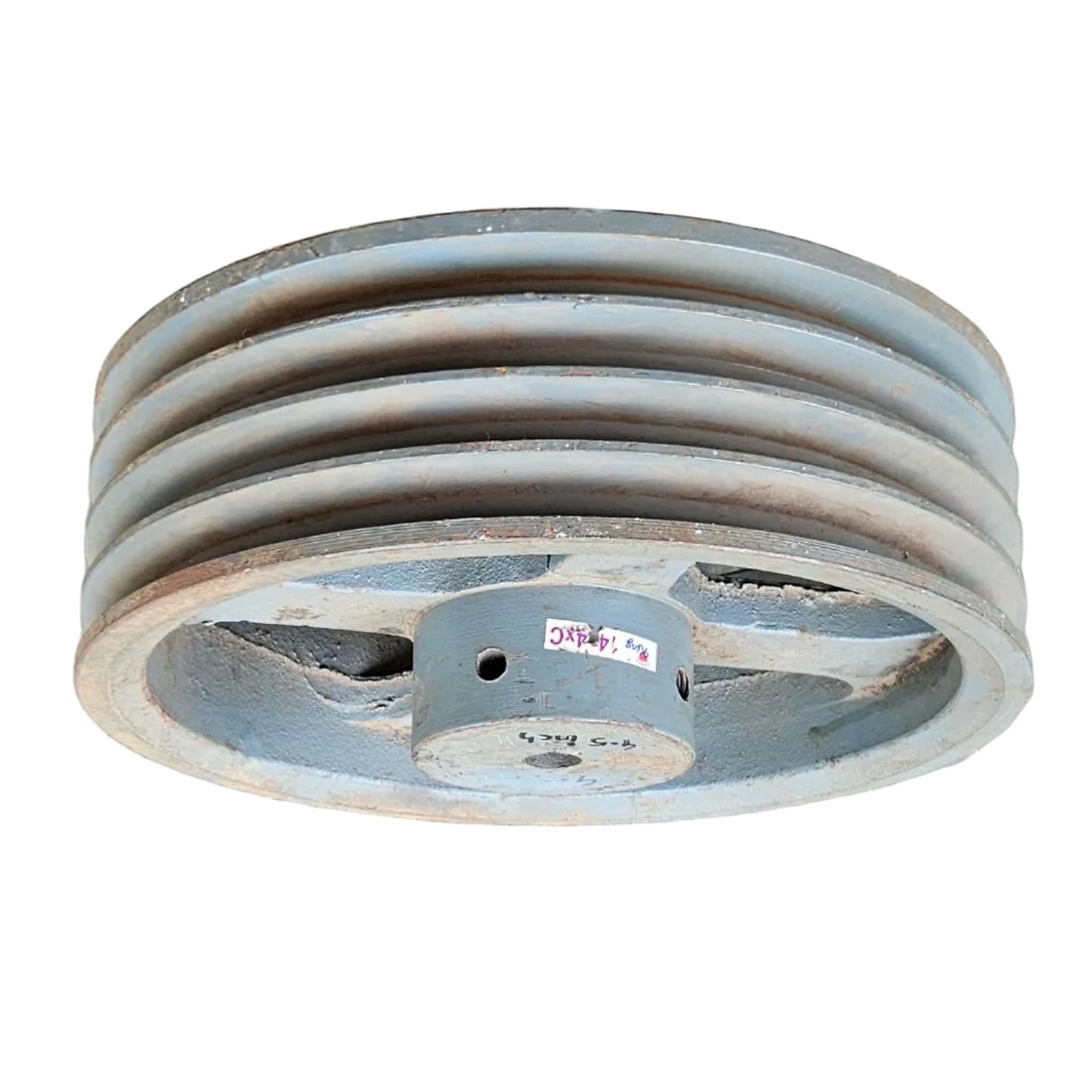 King V-Belt Pulley 14 Inch 4 Groove C Section | Spoke Cast Iron CI Pulley | VBelt Pulley 14X4C (Spoke)
