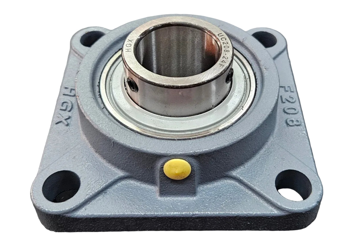 4-Bolt Square Flanged Ball Bearing Unit UCF 208 – 40mm Bore | HGX Heavy Duty