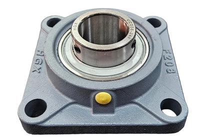 4-Bolt Square Flanged Ball Bearing Unit UCF 208 – 40mm Bore | HGX Heavy Duty
