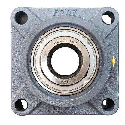 4-Bolt Square Flanged Ball Bearing Unit UCF 207 – 35mm Bore | HGX Heavy Duty