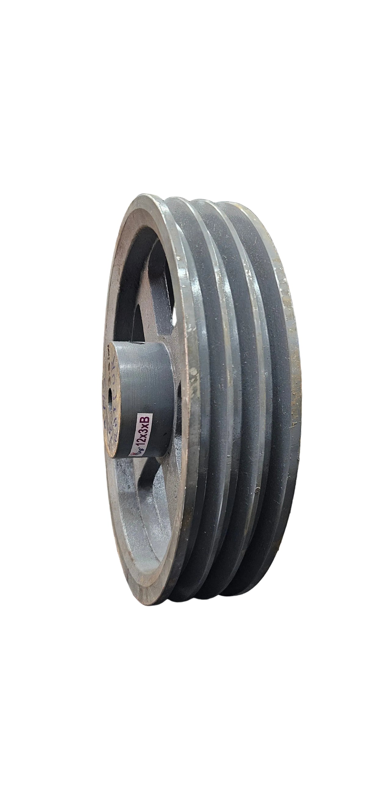 King V-Belt Pulley 12 Inch 3 Groove B Section | Spoke Cast Iron CI Pulley | VBelt Pulley 12X3B (Spoke)