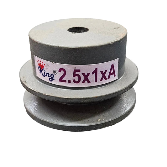 King V-Belt Pulley 2.5 Inch 1 Groove B Section | Solid Cast Iron CI Pulley | VBelt Pulley 2.5X1A(Solid)