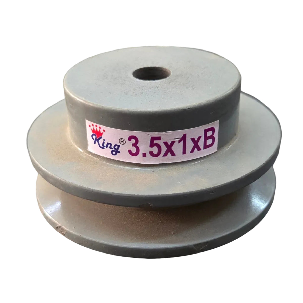 King V-Belt Pulley 3.5 Inch 1 Groove B Section | Solid Cast Iron CI Pulley | VBelt Pulley 3.5X1B (Solid)